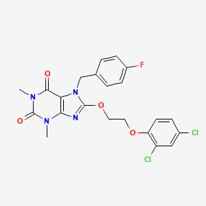 8-[2-(2,4-dichlorophenoxy)ethoxy]-7-(4-fluorobenzyl)-1,3-dimethyl-3,7-dihydro-1H-purine-2,6-dione