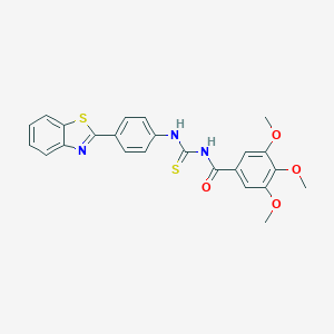 N-{[4-(1,3-benzothiazol-2-yl)phenyl]carbamothioyl}-3,4,5-trimethoxybenzamide