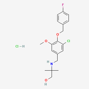 2-({3-chloro-4-[(4-fluorobenzyl)oxy]-5-methoxybenzyl}amino)-2-methyl-1-propanol hydrochloride