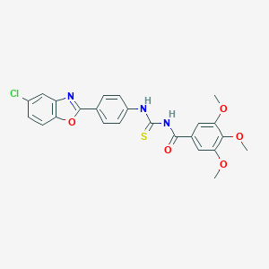 N-{[4-(5-chloro-1,3-benzoxazol-2-yl)phenyl]carbamothioyl}-3,4,5-trimethoxybenzamide