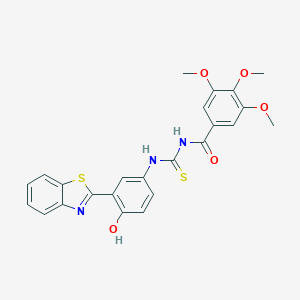 N-{[3-(1,3-benzothiazol-2-yl)-4-hydroxyphenyl]carbamothioyl}-3,4,5-trimethoxybenzamide