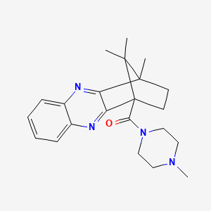 molecular formula C22H28N4O B4102338 1,15,15-trimethyl-12-[(4-methyl-1-piperazinyl)carbonyl]-3,10-diazatetracyclo[10.2.1.0~2,11~.0~4,9~]pentadeca-2(11),3,4,6,8,9-hexaene 