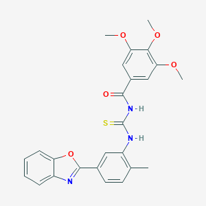 N-{[5-(1,3-benzoxazol-2-yl)-2-methylphenyl]carbamothioyl}-3,4,5-trimethoxybenzamide