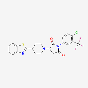 3-[4-(1,3-benzothiazol-2-yl)-1-piperidinyl]-1-[4-chloro-3-(trifluoromethyl)phenyl]-2,5-pyrrolidinedione