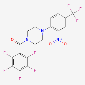 1-[2-nitro-4-(trifluoromethyl)phenyl]-4-(pentafluorobenzoyl)piperazine