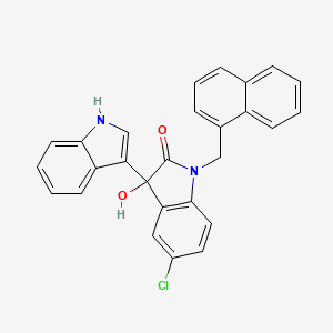 molecular formula C27H19ClN2O2 B4102367 5'-chloro-3'-hydroxy-1'-(1-naphthylmethyl)-1',3'-dihydro-1H,2'H-3,3'-biindol-2'-one 