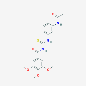 3,4,5-trimethoxy-N-{[3-(propanoylamino)phenyl]carbamothioyl}benzamide