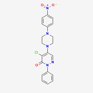 molecular formula C20H18ClN5O3 B4102381 4-chloro-5-[4-(4-nitrophenyl)-1-piperazinyl]-2-phenyl-3(2H)-pyridazinone 