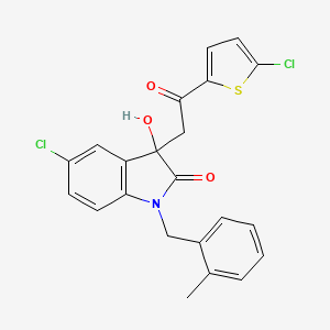 5-chloro-3-[2-(5-chloro-2-thienyl)-2-oxoethyl]-3-hydroxy-1-(2-methylbenzyl)-1,3-dihydro-2H-indol-2-one