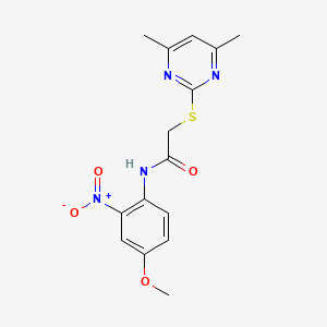 2-[(4,6-dimethyl-2-pyrimidinyl)thio]-N-(4-methoxy-2-nitrophenyl)acetamide