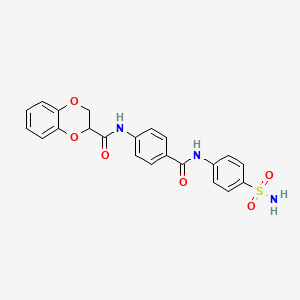 N-[4-({[4-(aminosulfonyl)phenyl]amino}carbonyl)phenyl]-2,3-dihydro-1,4-benzodioxine-2-carboxamide