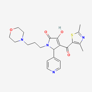 4-[(2,4-dimethyl-1,3-thiazol-5-yl)carbonyl]-3-hydroxy-1-[3-(4-morpholinyl)propyl]-5-(4-pyridinyl)-1,5-dihydro-2H-pyrrol-2-one