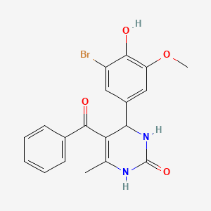 5-benzoyl-4-(3-bromo-4-hydroxy-5-methoxyphenyl)-6-methyl-3,4-dihydro-2(1H)-pyrimidinone