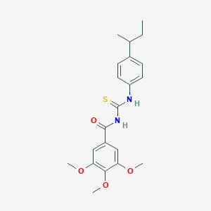 molecular formula C21H26N2O4S B410243 N-(4-sec-butylphenyl)-N'-(3,4,5-trimethoxybenzoyl)thiourea 
