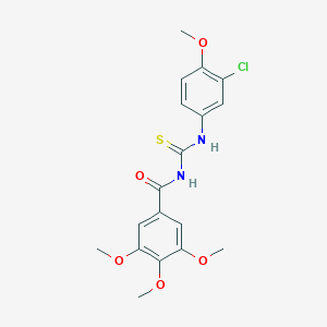 N-[(3-chloro-4-methoxyphenyl)carbamothioyl]-3,4,5-trimethoxybenzamide