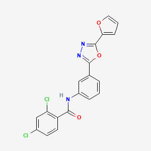 2,4-dichloro-N-{3-[5-(2-furyl)-1,3,4-oxadiazol-2-yl]phenyl}benzamide