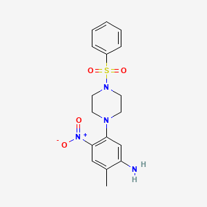 2-methyl-4-nitro-5-[4-(phenylsulfonyl)-1-piperazinyl]aniline