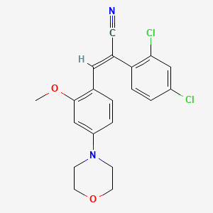 molecular formula C20H18Cl2N2O2 B4102484 2-(2,4-dichlorophenyl)-3-[2-methoxy-4-(4-morpholinyl)phenyl]acrylonitrile 