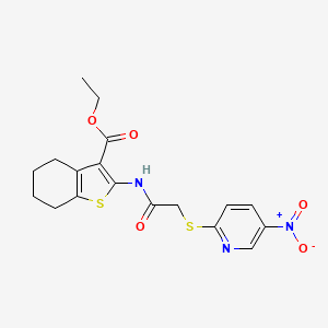 ethyl 2-({[(5-nitro-2-pyridinyl)thio]acetyl}amino)-4,5,6,7-tetrahydro-1-benzothiophene-3-carboxylate