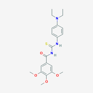 molecular formula C21H27N3O4S B410251 N-[4-(diethylamino)phenyl]-N'-(3,4,5-trimethoxybenzoyl)thiourea 