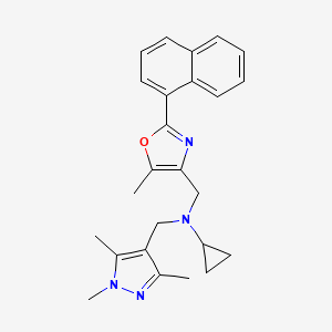 N-{[5-methyl-2-(1-naphthyl)-1,3-oxazol-4-yl]methyl}-N-[(1,3,5-trimethyl-1H-pyrazol-4-yl)methyl]cyclopropanamine