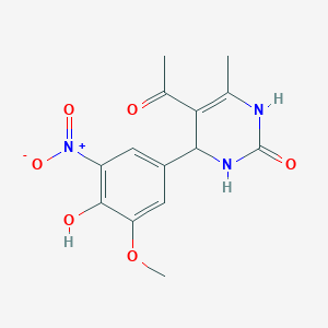 5-acetyl-4-(4-hydroxy-3-methoxy-5-nitrophenyl)-6-methyl-3,4-dihydro-2(1H)-pyrimidinone