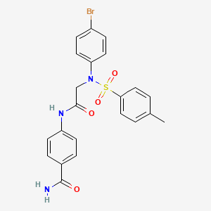 4-({N-(4-bromophenyl)-N-[(4-methylphenyl)sulfonyl]glycyl}amino)benzamide