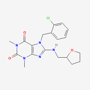 7-(2-chlorobenzyl)-1,3-dimethyl-8-[(tetrahydro-2-furanylmethyl)amino]-3,7-dihydro-1H-purine-2,6-dione