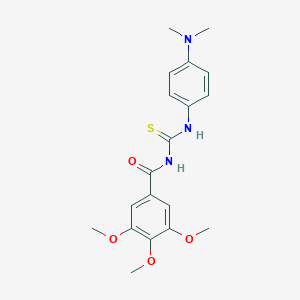 molecular formula C19H23N3O4S B410255 N-[4-(dimethylamino)phenyl]-N'-(3,4,5-trimethoxybenzoyl)thiourea 