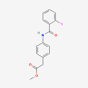 molecular formula C16H14INO3 B4102558 methyl {4-[(2-iodobenzoyl)amino]phenyl}acetate 