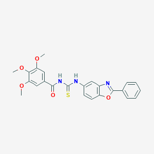molecular formula C24H21N3O5S B410257 3,4,5-trimethoxy-N-[(2-phenyl-1,3-benzoxazol-5-yl)carbamothioyl]benzamide 