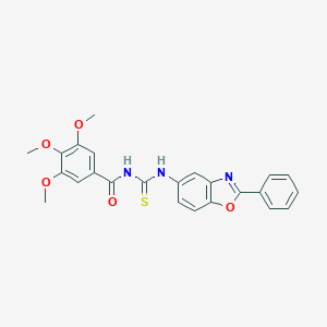 3,4,5-trimethoxy-N-[(2-phenyl-1,3-benzoxazol-5-yl)carbamothioyl]benzamide