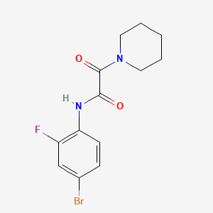 molecular formula C13H14BrFN2O2 B4102584 N-(4-bromo-2-fluorophenyl)-2-oxo-2-(1-piperidinyl)acetamide 