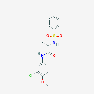 N~1~-(3-chloro-4-methoxyphenyl)-N~2~-[(4-methylphenyl)sulfonyl]alaninamide