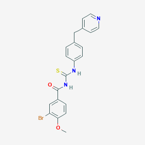 3-bromo-4-methoxy-N-{[4-(pyridin-4-ylmethyl)phenyl]carbamothioyl}benzamide