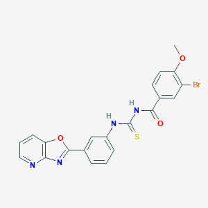 3-bromo-4-methoxy-N-{[3-([1,3]oxazolo[4,5-b]pyridin-2-yl)phenyl]carbamothioyl}benzamide