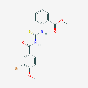 Methyl 2-({[(3-bromo-4-methoxyphenyl)carbonyl]carbamothioyl}amino)benzoate