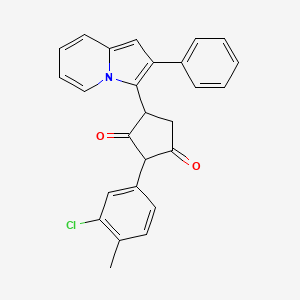 2-(3-chloro-4-methylphenyl)-4-(2-phenyl-3-indolizinyl)-1,3-cyclopentanedione