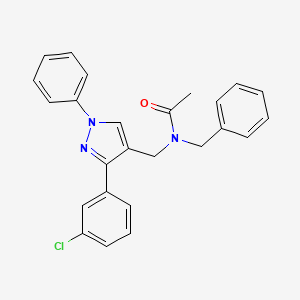 N-benzyl-N-{[3-(3-chlorophenyl)-1-phenyl-1H-pyrazol-4-yl]methyl}acetamide