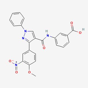 3-({[3-(4-methoxy-3-nitrophenyl)-1-phenyl-1H-pyrazol-4-yl]carbonyl}amino)benzoic acid