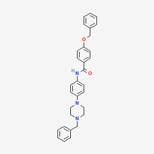 4-(benzyloxy)-N-[4-(4-benzyl-1-piperazinyl)phenyl]benzamide