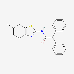 molecular formula C22H22N2OS B4102648 N-(6-methyl-4,5,6,7-tetrahydro-1,3-benzothiazol-2-yl)-2,2-diphenylacetamide 