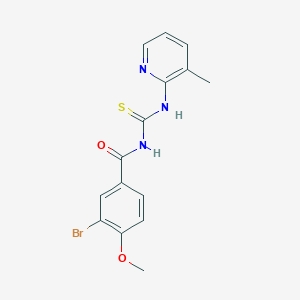 molecular formula C15H14BrN3O2S B410266 3-bromo-4-methoxy-N-[(3-methylpyridin-2-yl)carbamothioyl]benzamide 