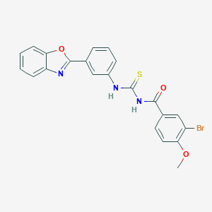 N-{[3-(1,3-benzoxazol-2-yl)phenyl]carbamothioyl}-3-bromo-4-methoxybenzamide