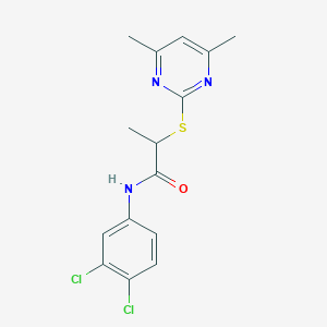 N-(3,4-dichlorophenyl)-2-(4,6-dimethylpyrimidin-2-yl)sulfanylpropanamide