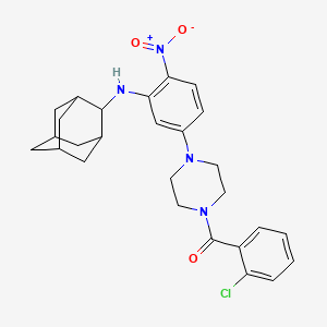 2-adamantyl{5-[4-(2-chlorobenzoyl)-1-piperazinyl]-2-nitrophenyl}amine