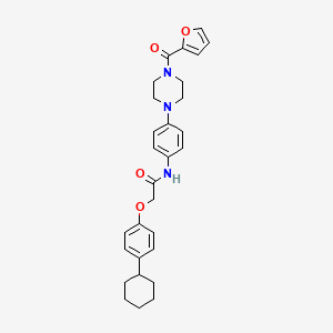 2-(4-cyclohexylphenoxy)-N-{4-[4-(2-furoyl)-1-piperazinyl]phenyl}acetamide