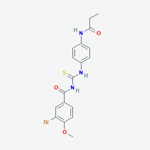 3-bromo-4-methoxy-N-{[4-(propanoylamino)phenyl]carbamothioyl}benzamide
