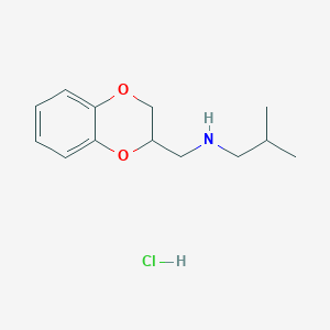 N-(2,3-dihydro-1,4-benzodioxin-3-ylmethyl)-2-methylpropan-1-amine;hydrochloride