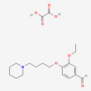 3-ethoxy-4-[4-(1-piperidinyl)butoxy]benzaldehyde oxalate